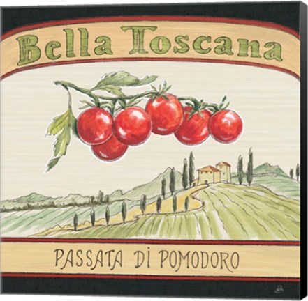 Framed Tuscan Flavor V Print