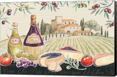 Framed Tuscan Flavor I Print