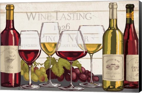 Framed Wine Tasting I Print