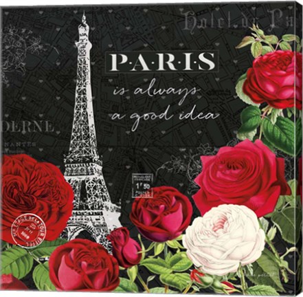 Framed Rouge Paris II Black Print