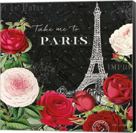 Framed Rouge Paris III Black Print