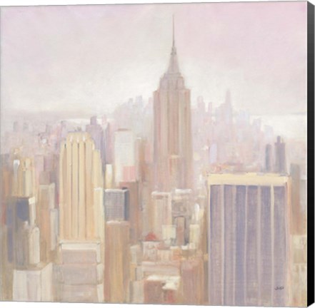 Framed Manhattan in the Mist Print