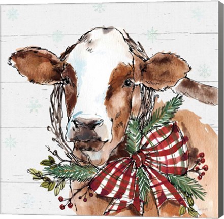 Framed Holiday on the Farm VIII on Gray Print