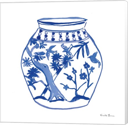 Framed Chinoiserie VII Print