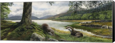 Framed Otters Print