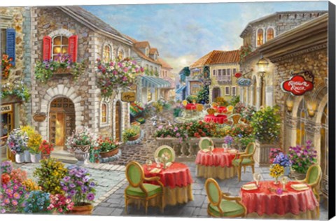 Framed Fiori Caffes Print