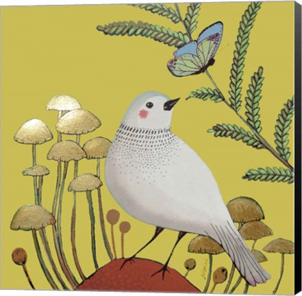 Framed Le Petit Sentier Jaune Bebe Print