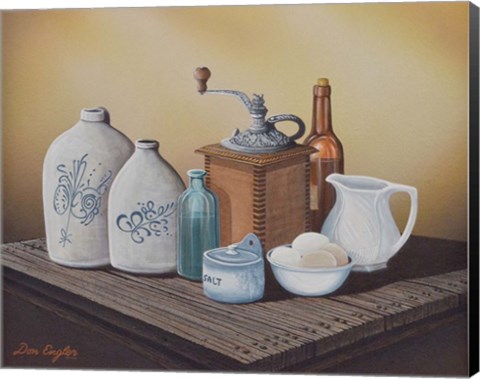 Framed Grandma&#39;s Jars Print