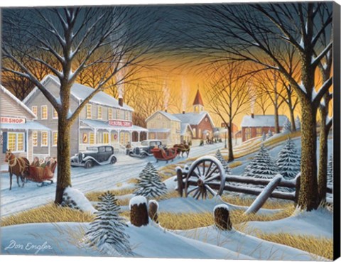 Framed Saturday Night Downtown Print