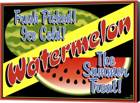 Framed Watermelon Crate Label Print