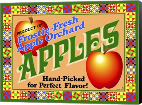Framed Apple Crate Label Print