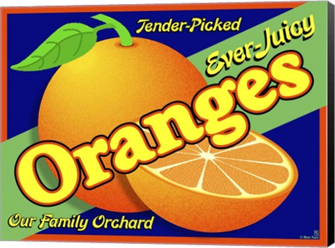 Framed Orange Crate Label Print