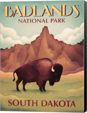 Framed Badlands South Dakota Print
