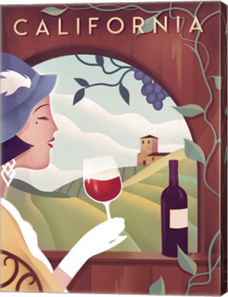 Framed California Wine Print