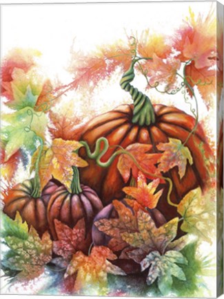 Framed Autumn Pumpkins Print