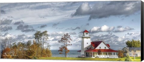 Framed Autumn Lakeside Getaway Print