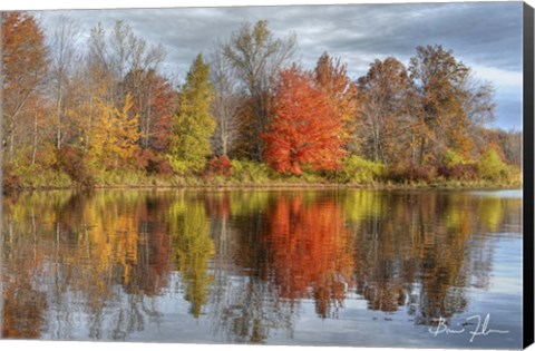 Framed Colors On The Lake Print