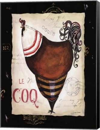 Framed Parisian Rooster II Print