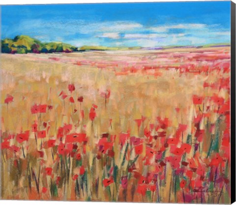 Framed Corn and Poppies III Print
