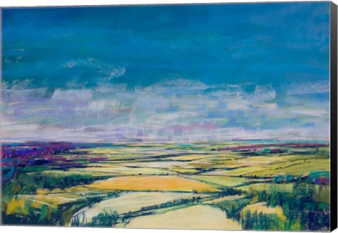 Framed Patchwork Fields IV Print