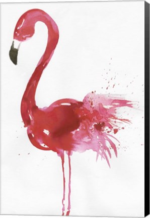 Framed Flamingo Portrait I Print
