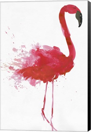 Framed Flamingo Portrait II Print