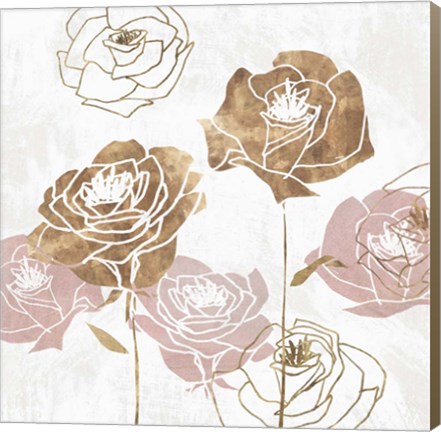 Framed Rose Garden I Print