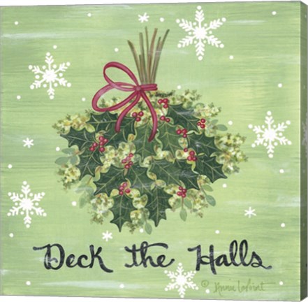 Framed Deck the Halls Holly Print