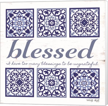 Framed Blessed Tile Print