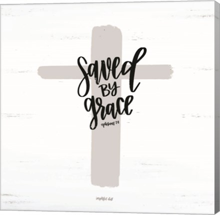 Framed Saved by Grace Print