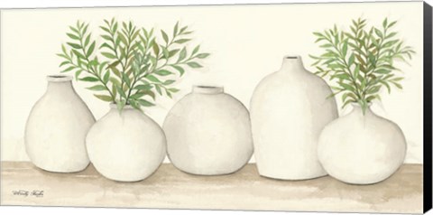 Framed Simplicity in White I Print