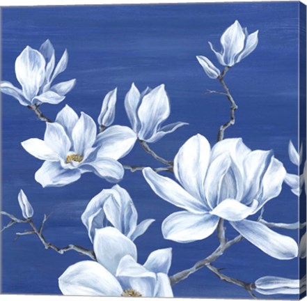 Framed Blooming Magnolias I Print