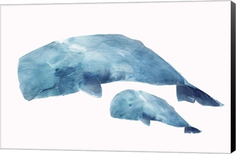 Framed Whale Baby Print