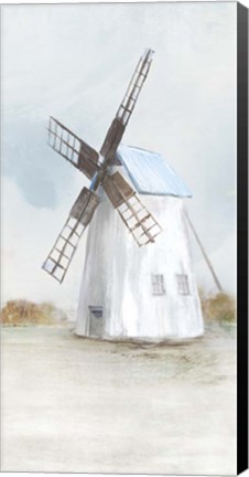 Framed Blue Windmill II Print