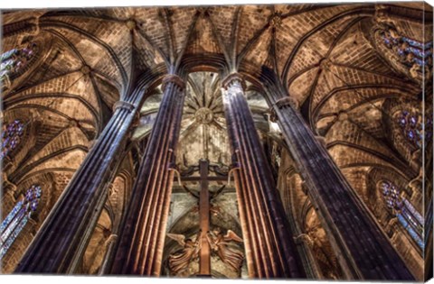 Framed Barcelona Cathedral 2 Print