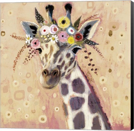 Framed Klimt Giraffe I Print