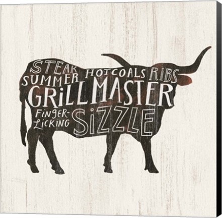 Framed Farmhouse BBQ I Print