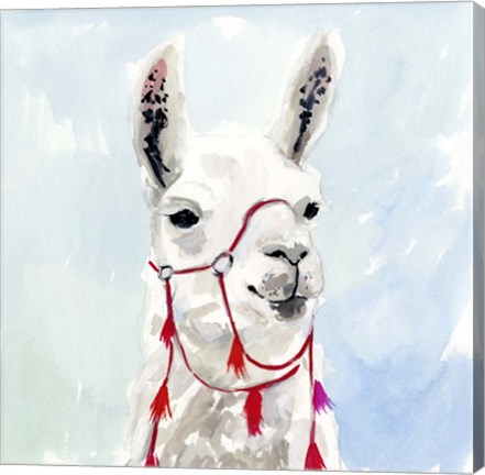 Framed Watercolor Llama I Print