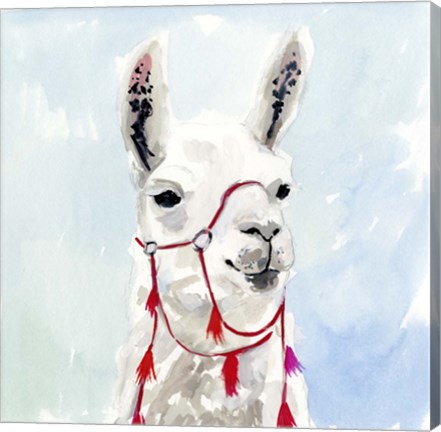 Framed Watercolor Llama I Print