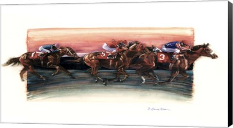 Framed Horse Race Print