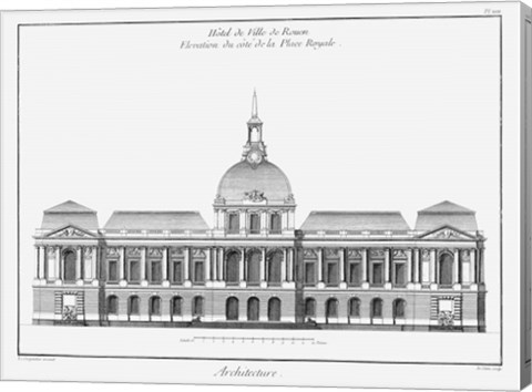 Framed Architectural Elevation III Print