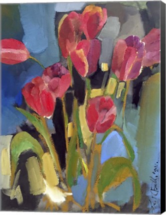 Framed Painterly Tulips II Print