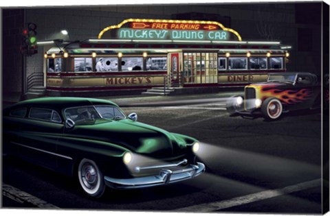 Framed Diners and Cars II Print