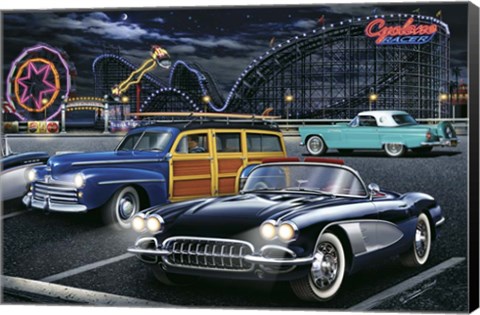 Framed Diners and Cars III Print