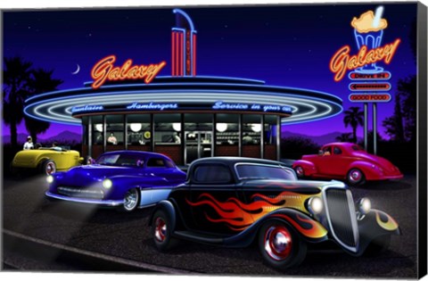 Framed Diners and Cars VII Print