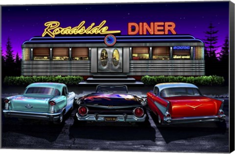 Framed Diners and Cars VIII Print