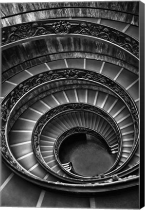 Framed Rome Staircase Black/White Print