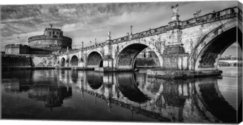 Framed St Angelo Rome Black/White Print