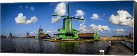 Framed Dutch Windmills Print