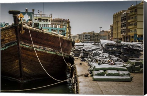 Framed Dubai Old Boat Print